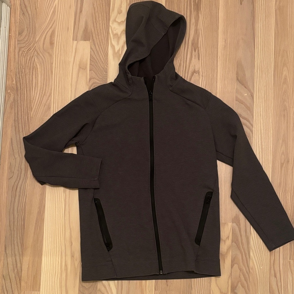 Old Navy Boys Dark Gray Hooded Zip Jacket
